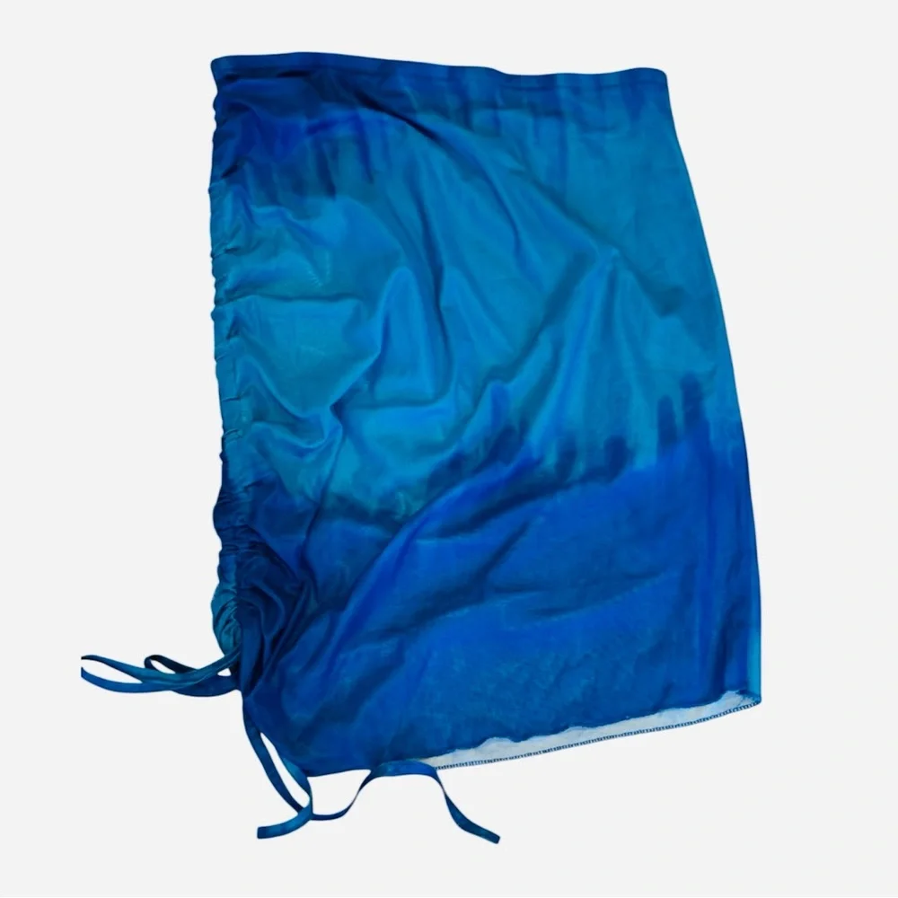 Dolls Kill Halfheart Blue Ombre Mesh Skirt Pull On M